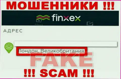 Finxex намерены не распространяться об своем достоверном адресе