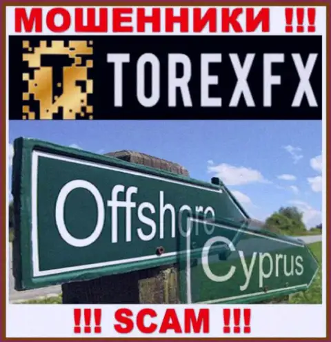 Официальное место базирования Торекс ФХ на территории - Cyprus