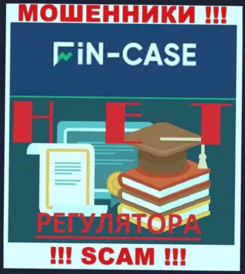 Сведения о регуляторе компании Fin Case не отыскать ни на их информационном портале, ни в глобальной internet сети
