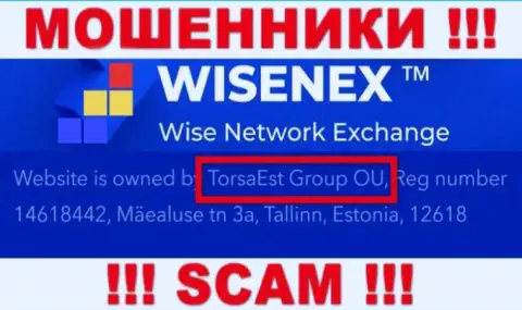 TorsaEst Group OU управляет конторой WisenEx Com это МОШЕННИКИ !