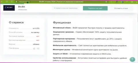 Условия сотрудничества криптовалютного обменного онлайн-пункта BTC Bit в статье на сайте niksolovov ru
