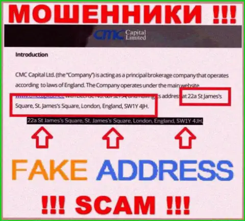 Размещенный адрес организации СМС Капитал - это ложь !!! Будьте очень бдительны, лохотронщики !
