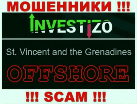 Так как Investizo зарегистрированы на территории St. Vincent and the Grenadines, присвоенные финансовые вложения от них не вернуть