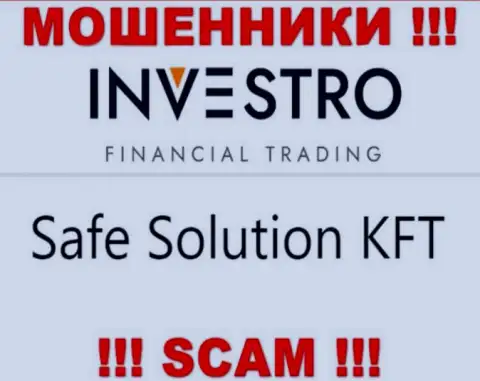 Шарашка Investro находится под руководством конторы Safe Solution KFT