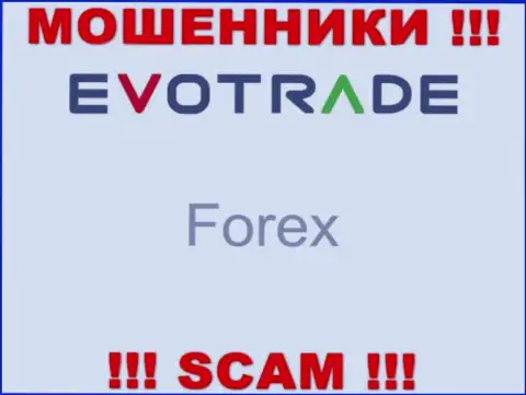 Evo Trade не внушает доверия, Forex - это то, чем заняты указанные мошенники