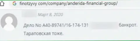Отзыв об Anderida - сливают вложенные средства