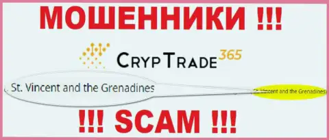 На сайте CrypTrade365 отмечено, что они находятся в оффшоре на территории St. Vincent and the Grenadines