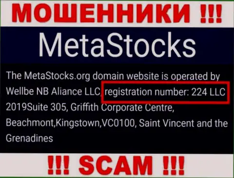 Регистрационный номер конторы МетаСтокс Орг - 224 LLC 2019