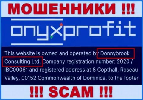 Юр. лицо компании OnyxProfit - это Donnybrook Consulting Ltd, инфа взята с официального сайта