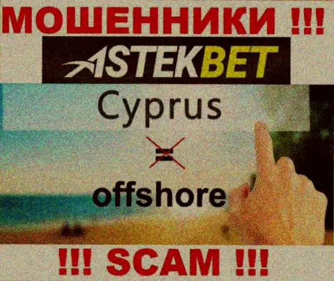 Будьте очень осторожны интернет-мошенники АстэкБет зарегистрированы в оффшоре на территории - Cyprus