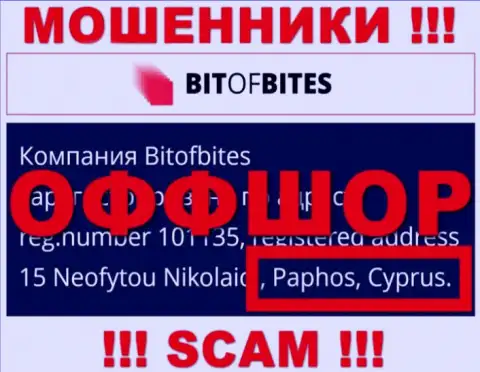 Bit OfBites - это мошенники, их место регистрации на территории Кипр