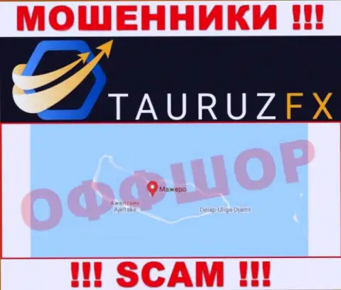 С интернет-мошенником Tauruz FX слишком опасно иметь дела, они расположены в офшорной зоне: Маршалловы острова